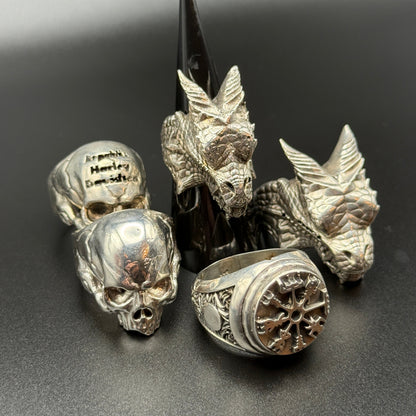 Multiple heavy weight statement rings including dragons