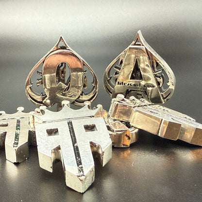 Favorite card, favorite hand and custom card protectors made from more than an ounce of solid sterling silver