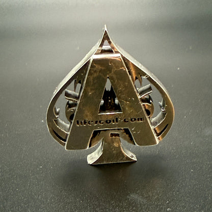 Favorite card made from more than an ounce of solid sterling silver. Customized with our website address.