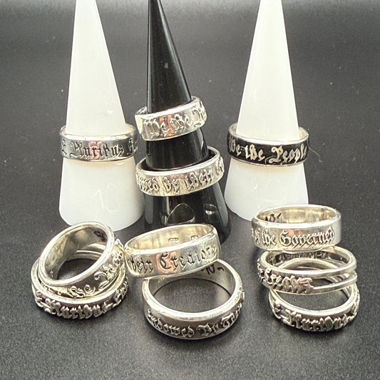 Embossed, Embedded, Engraved and Double Banded Embossed Band Rings