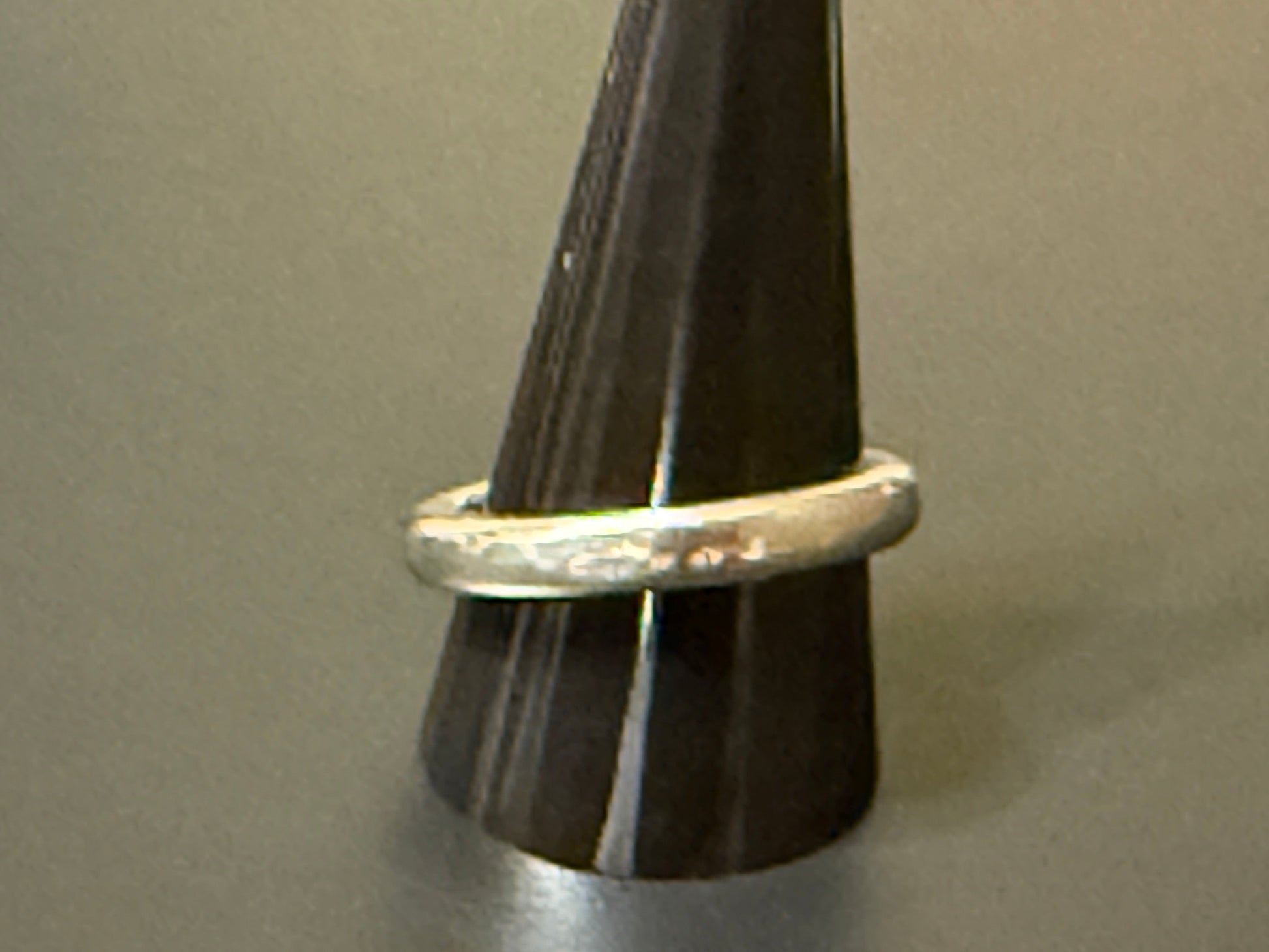 Handmade 3mm wide silver band with rounded top
